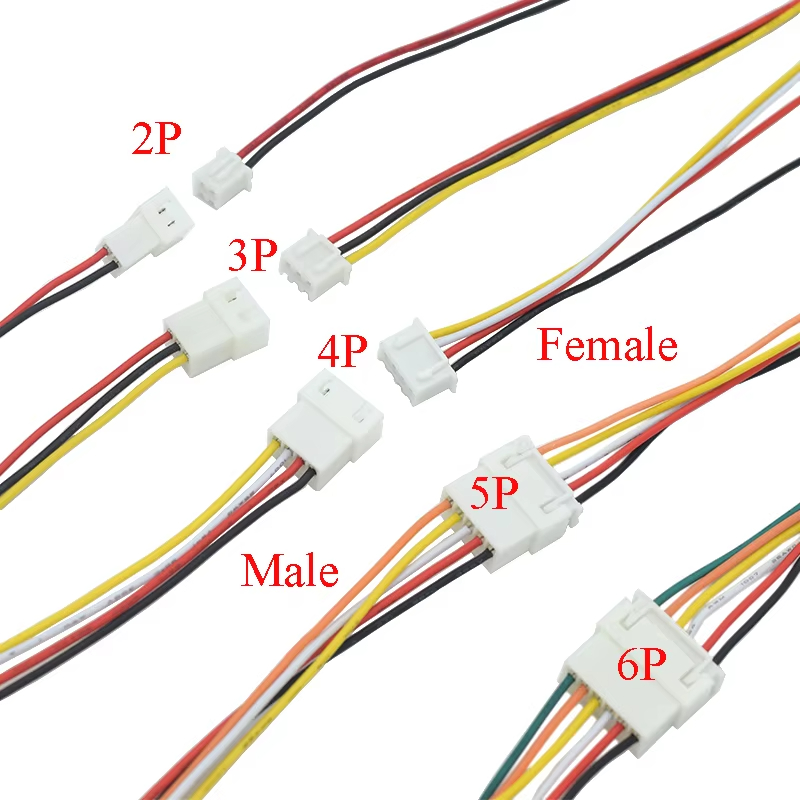 XH2.54mm 2/3/4/5/6P SM Male/Female Terminal Cable product image